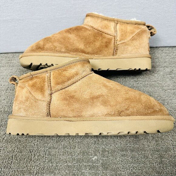 UGG Classic Ultra Mini Boot for Women’s Size US 9 Chestnut Natural Materials - Picture 5 of 12